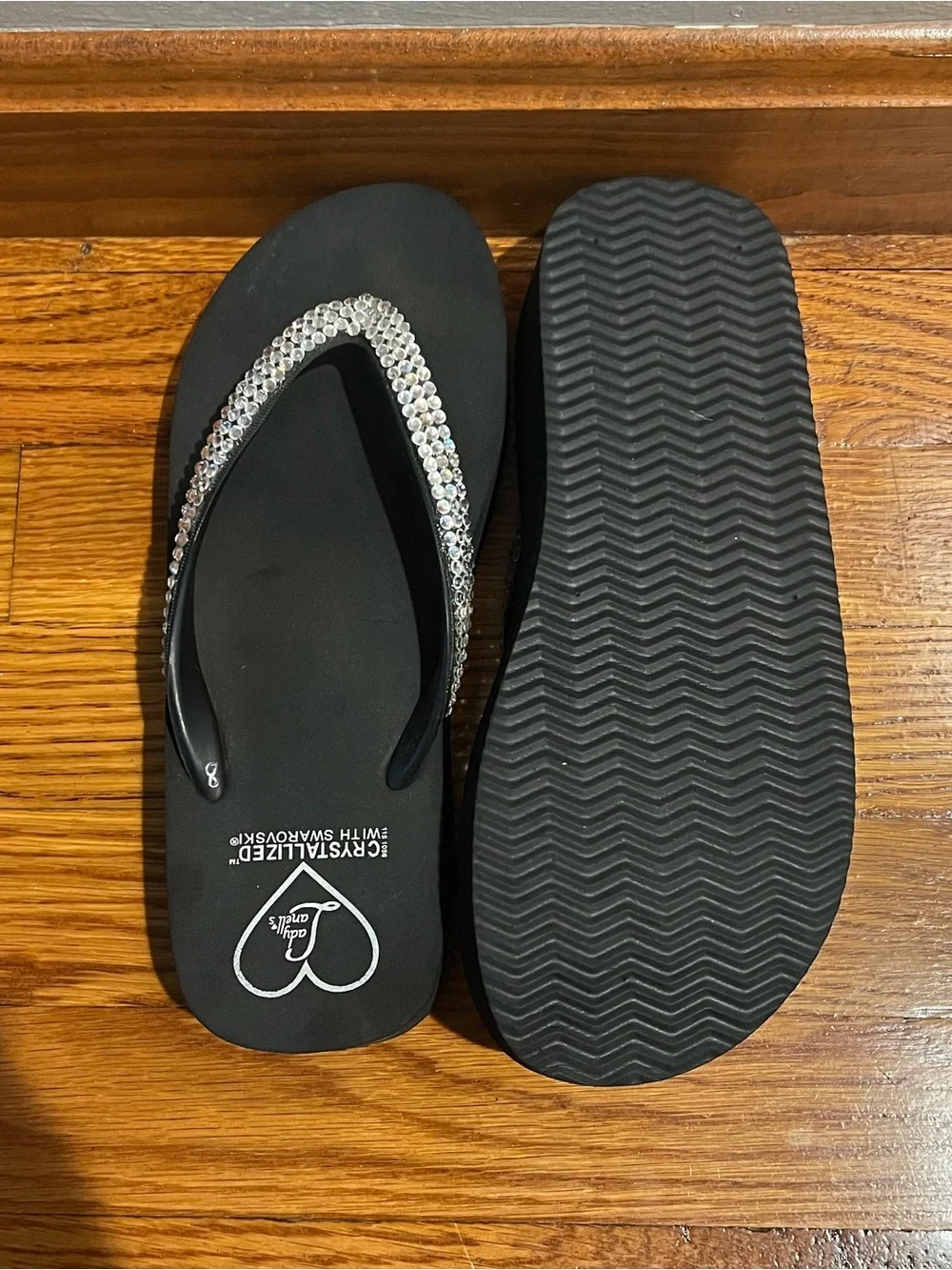 Lady Lanell’s Crystallized w/ Swarovski Platform Flip Flops